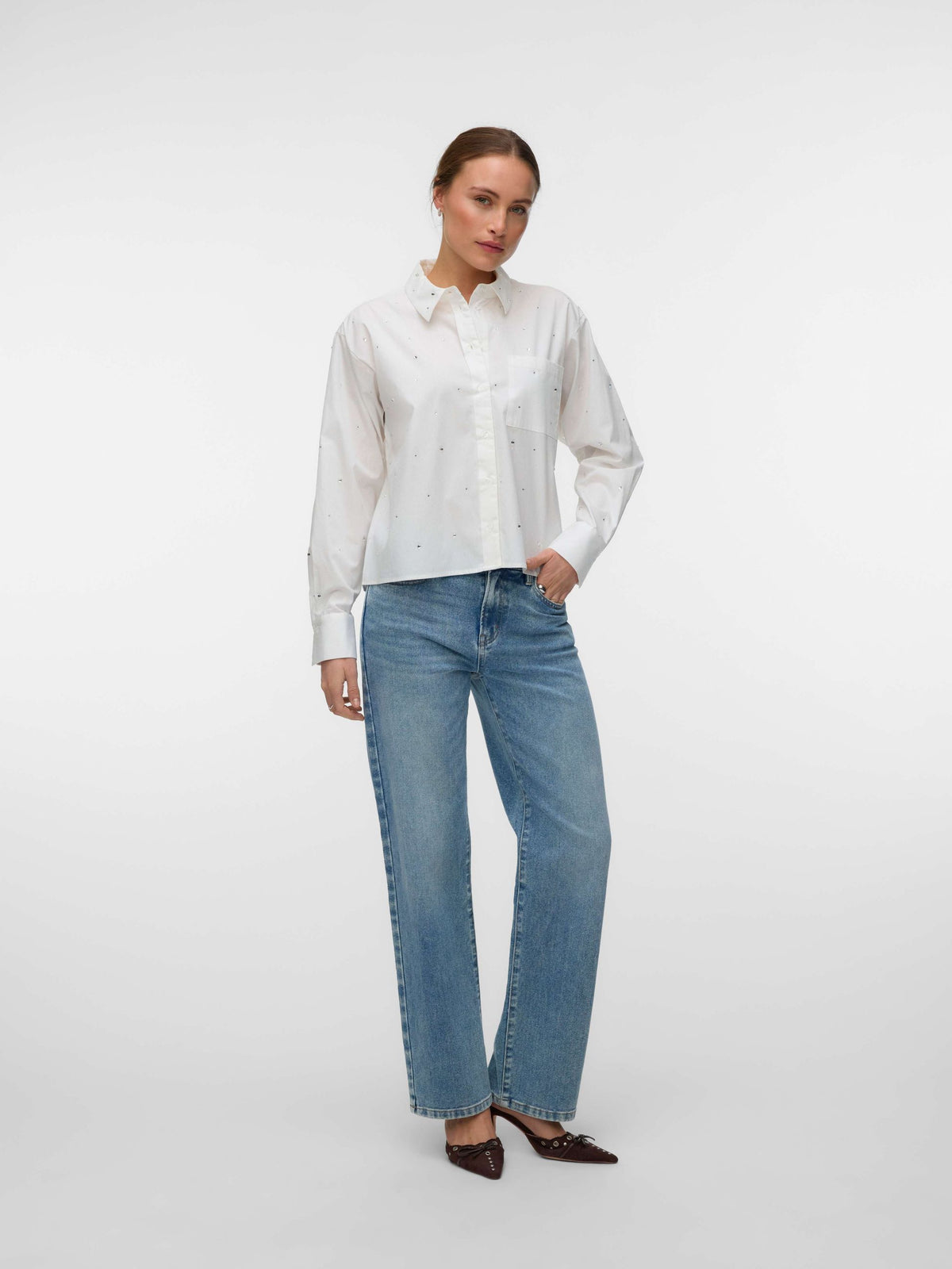 Camicia Vero Moda donna cotone manica lunga