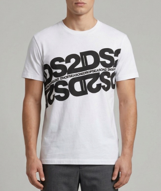 T-shirt DS2 uomo cotone stampa logo PE 2026