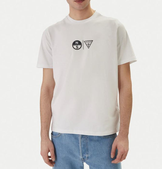 T-shirt Guess Jeans uomo stampa cotone