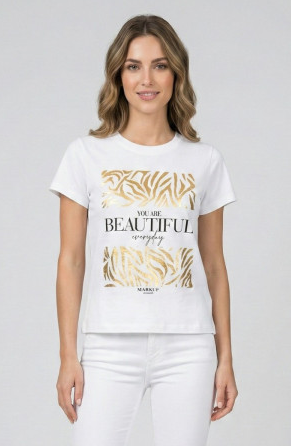 T-shirt donna MARKUP stampa lamina cotone