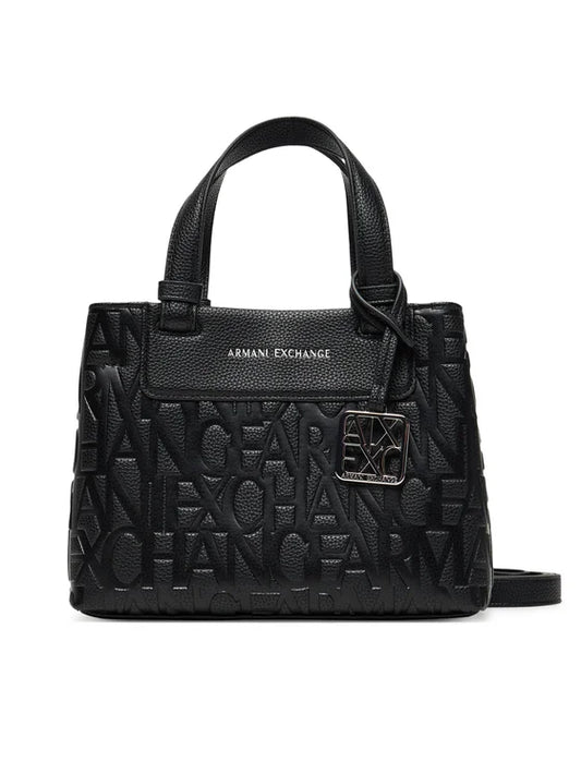 Borsa shopper piccola A|X Armani Exchange donna tessuto