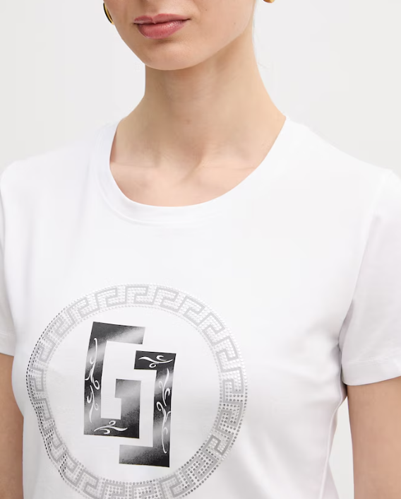 T-shirt donna Gaudi' Jeans con logo in risalto pe26