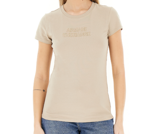 T-shirt Armani Exchange A|X donna slim fit cotone stretch