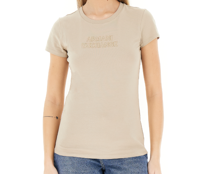T-shirt Armani Exchange A|X donna slim fit cotone stretch