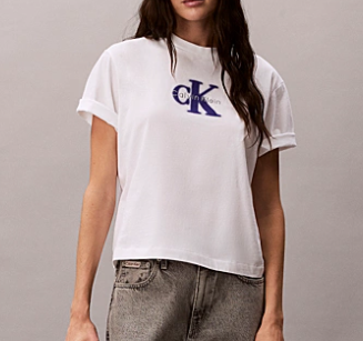 T-shirt boxy CKJ donna cotone PE 2026