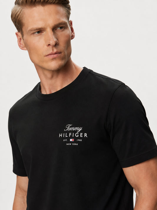 T-shirt uomo Tommy Hilfiger script cotone