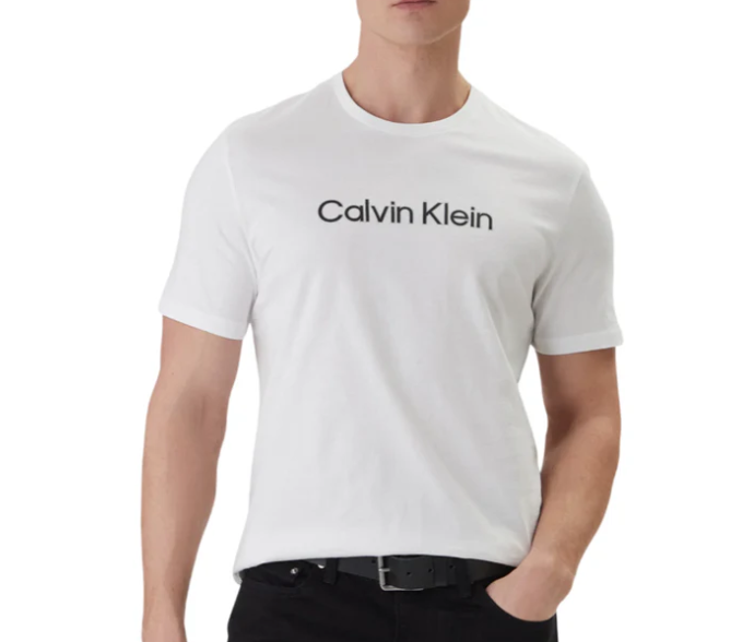 T-shirt regular Calvin Klein uomo cotone girocollo manica corta bright white
