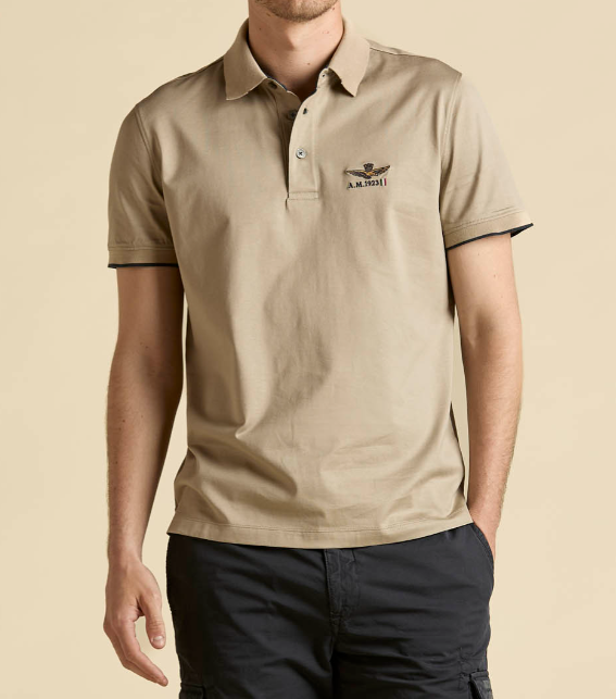 Polo manica corta Aeronautica Militare uomo logo ricamato PE 2026