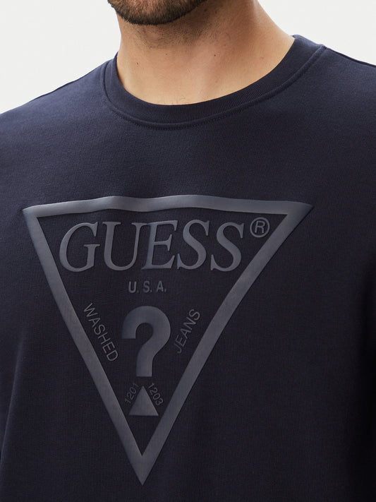 Felpa Audley Guess uomo girocollo fleece cotone