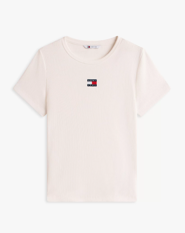 T-shirt Donna Tommy Jeans Slim Badge Jersey PE 2026