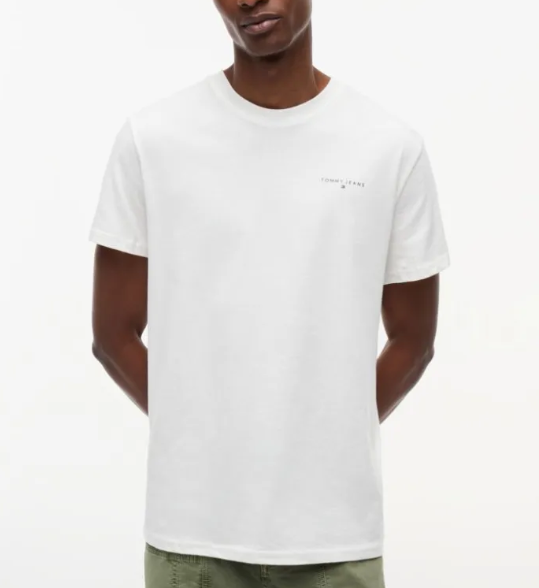 T-shirt Tommy Jeans uomo slim linear chest cotone PE 2026