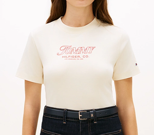 T-shirt donna Tommy Hilfiger Tilt Graphic regular fit