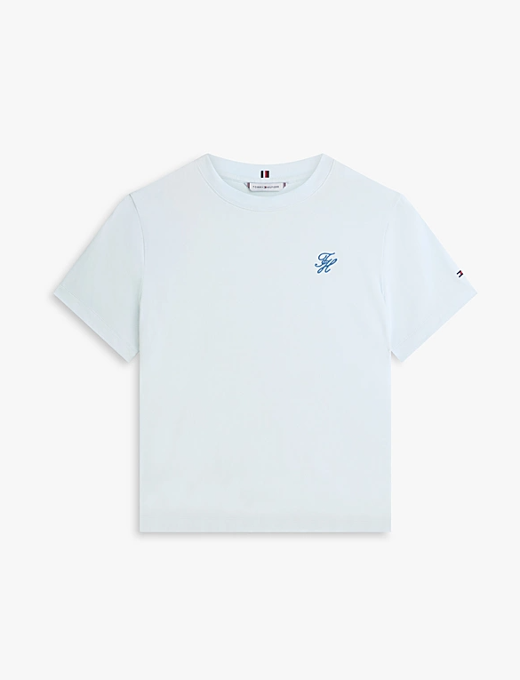 T-shirt donna Tommy Hilfiger Script regular cotone