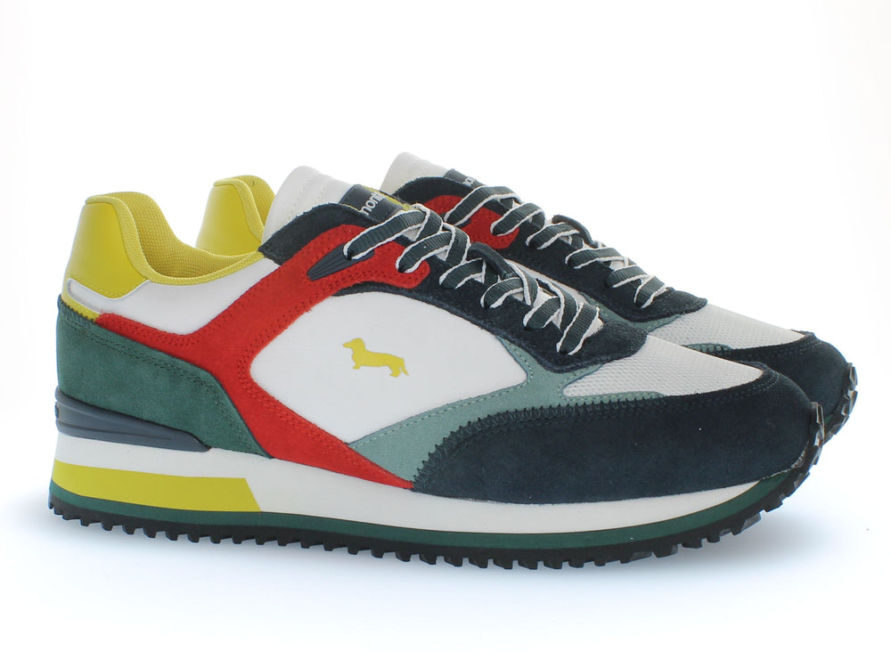 Sneaker uomo H&B running pelle camoscio