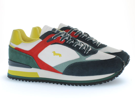 Sneaker uomo H&B running pelle camoscio