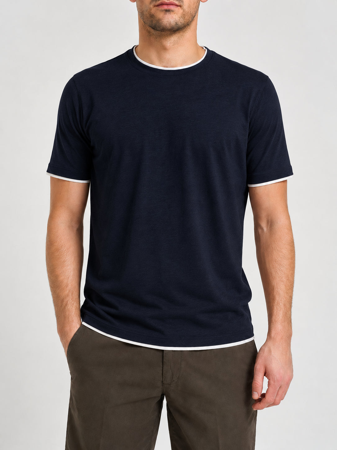 T-shirt uomo MARKUP jersey cotone contrasti