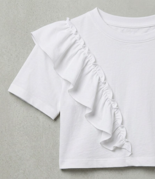 T-shirt donna MARKUP cotone rouches manica corta