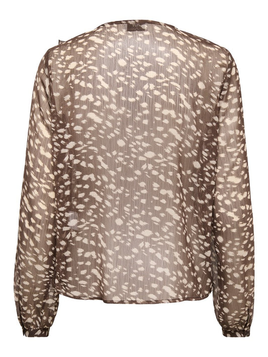 Blusa donna JDY stampa animalier poliestere