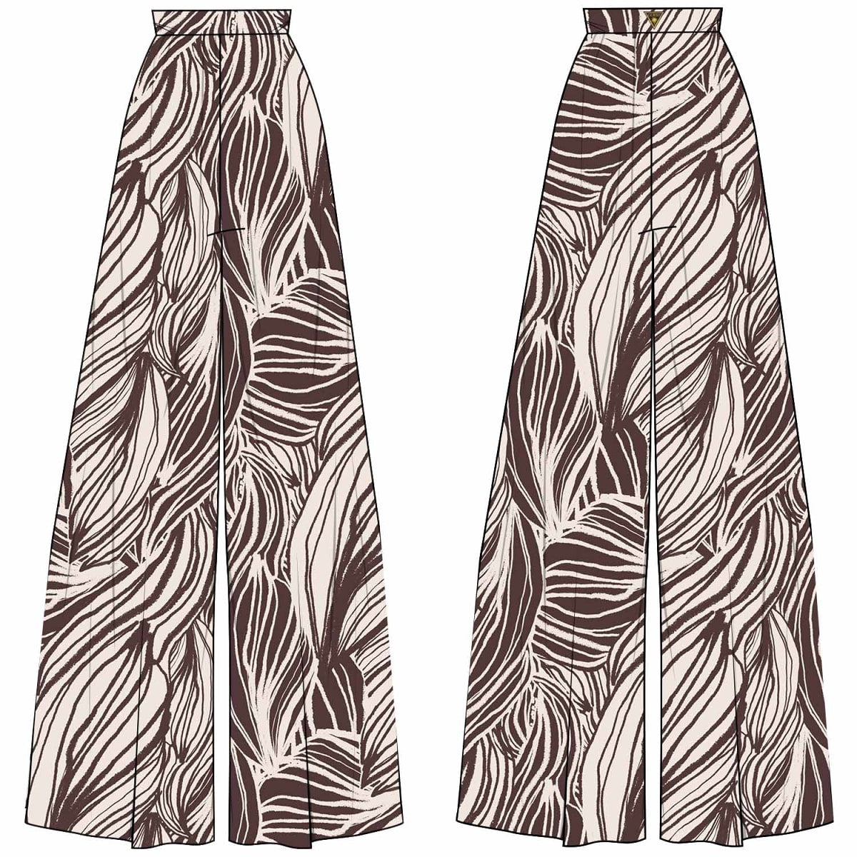 Pantalone Guess donna Zoe Leaf wide leg