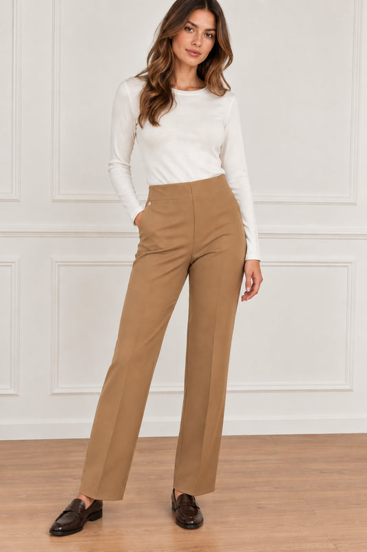 Pantalone straight donna Ragno Compact senza tasche