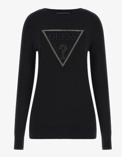 Felpa Guess donna logo triangolo viscosa