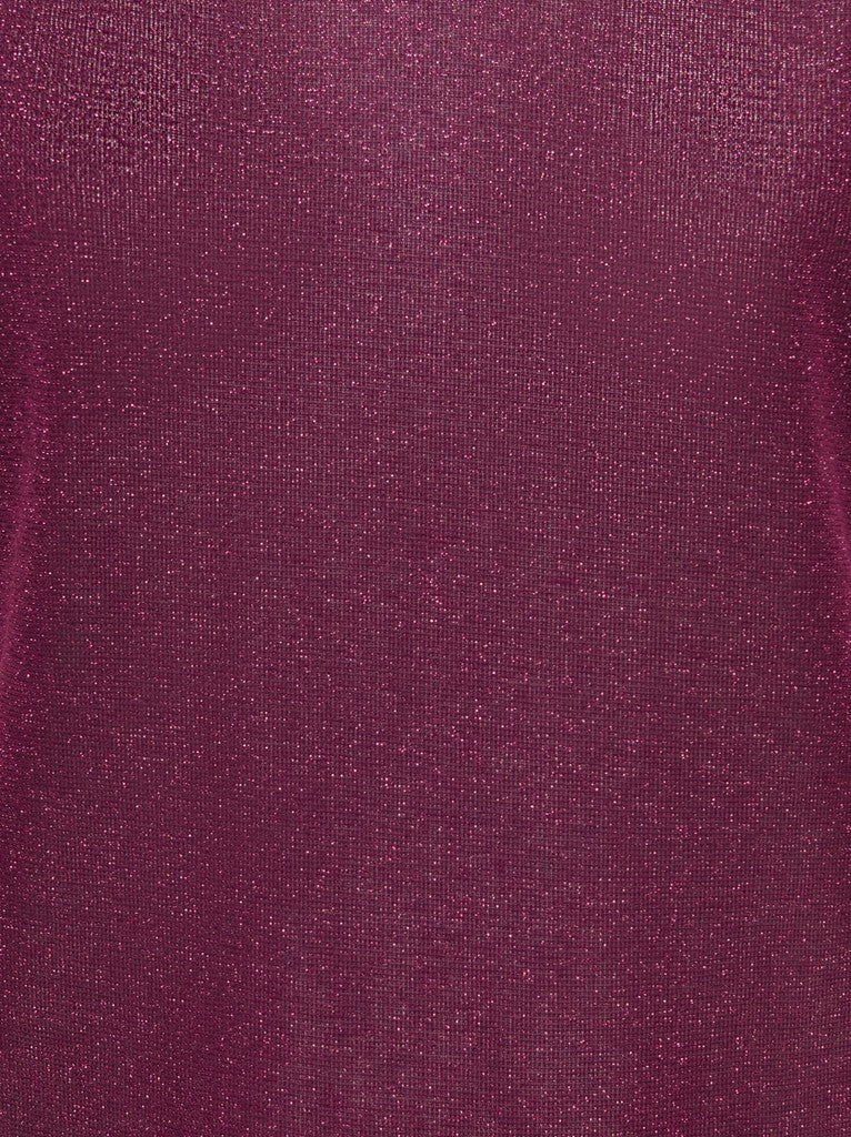 Blusa ONLY donna filato metallizzato collo chiuso