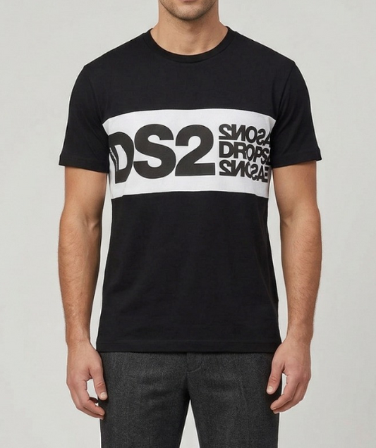 T-shirt DS2 uomo cotone banda logo PE 2026