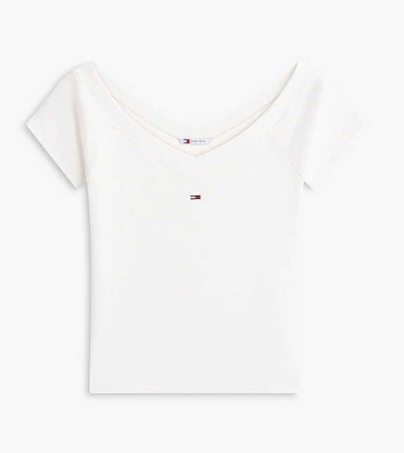 T-shirt Donna Tommy Jeans Slim Off Shoulder PE 2026