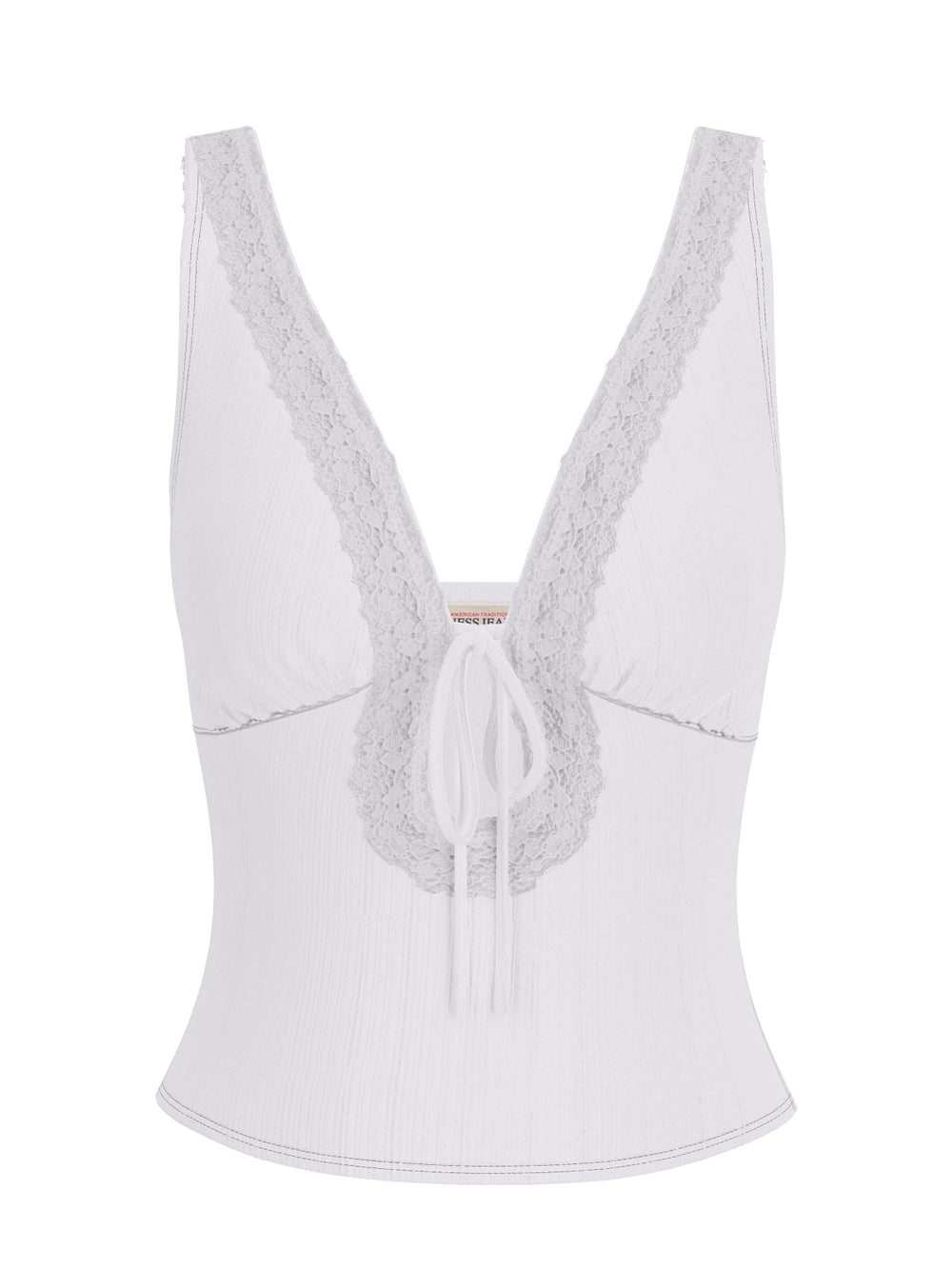 T-shirt Guess Jeans donna Rib Lace pizzo