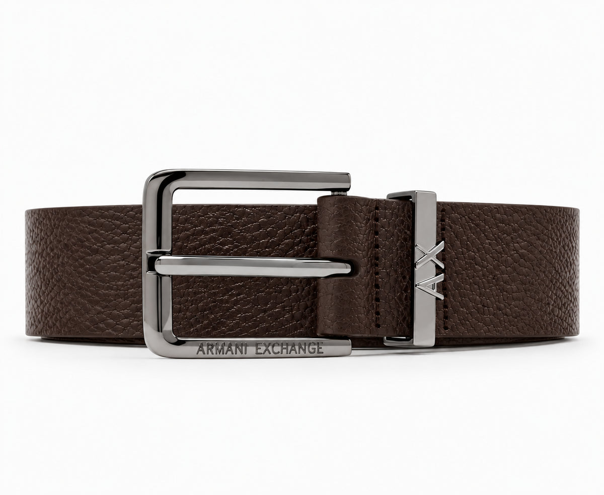 Cintura A|X Armani Exchange uomo vera pelle fibbia logo