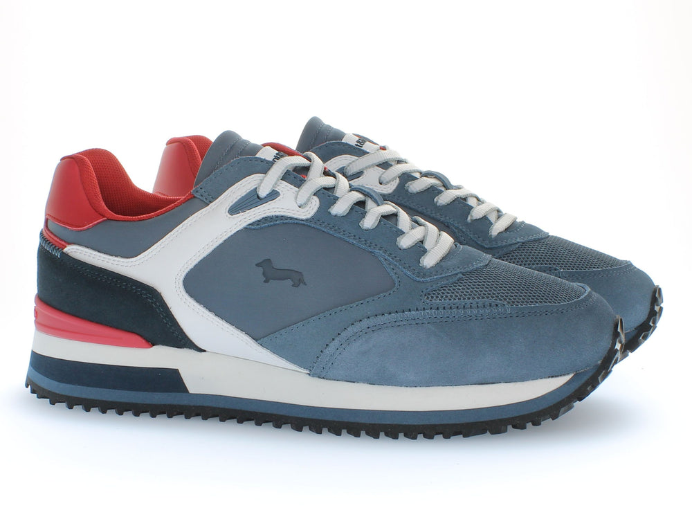 Sneaker uomo H&B running pelle camoscio