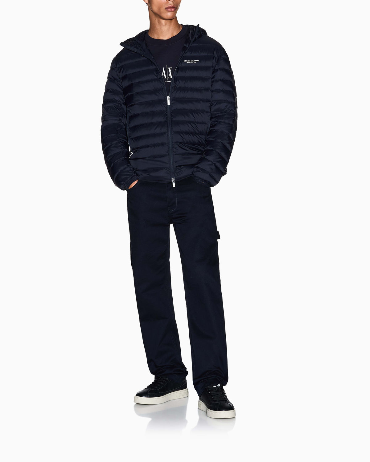 Piumino uomo Armani Exchange logo petto