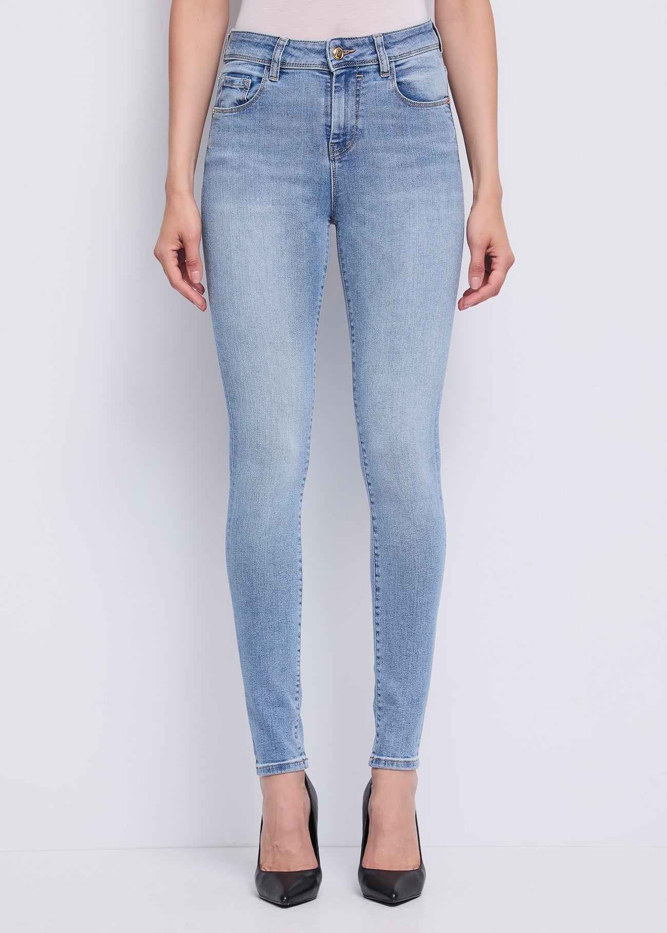 Jeans skinny donna Gaudi Jeans vita alta denim stretch pe26