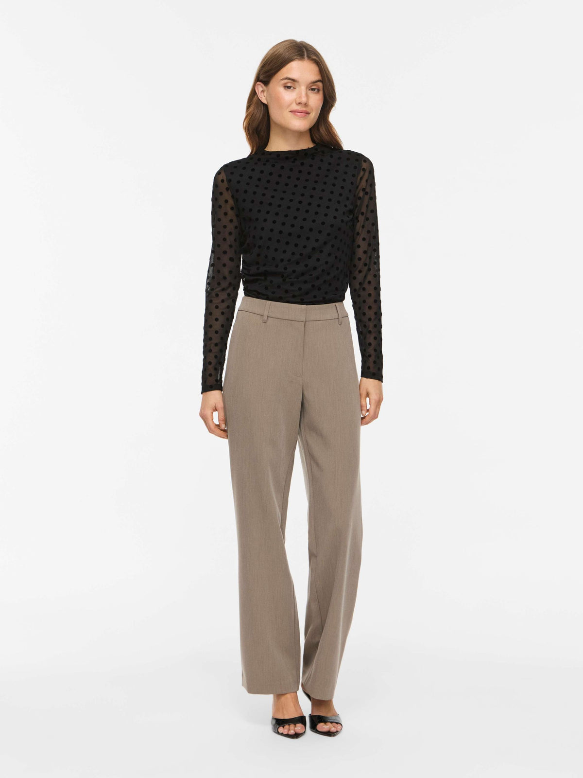 Blusa VILA donna maglia scollo chiuso stretch