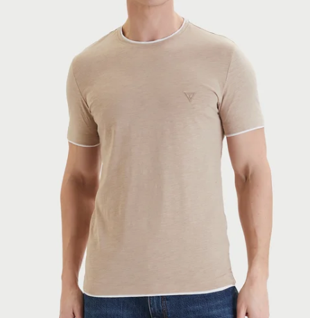T-shirt Guess uomo double layer cotone