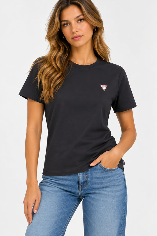 T-shirt Guess Jeans donna regular mini triangle