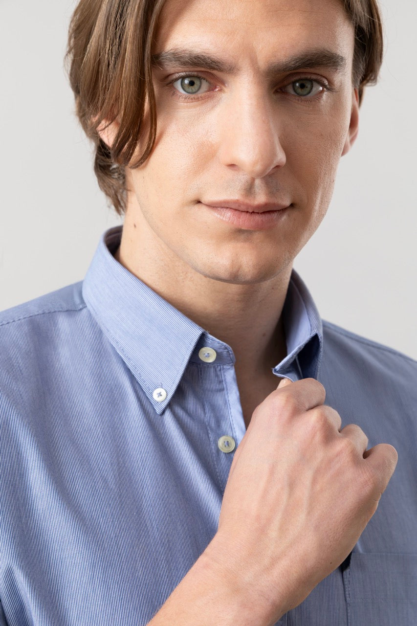 Camicia button down ASCOT uomo popeline cotone