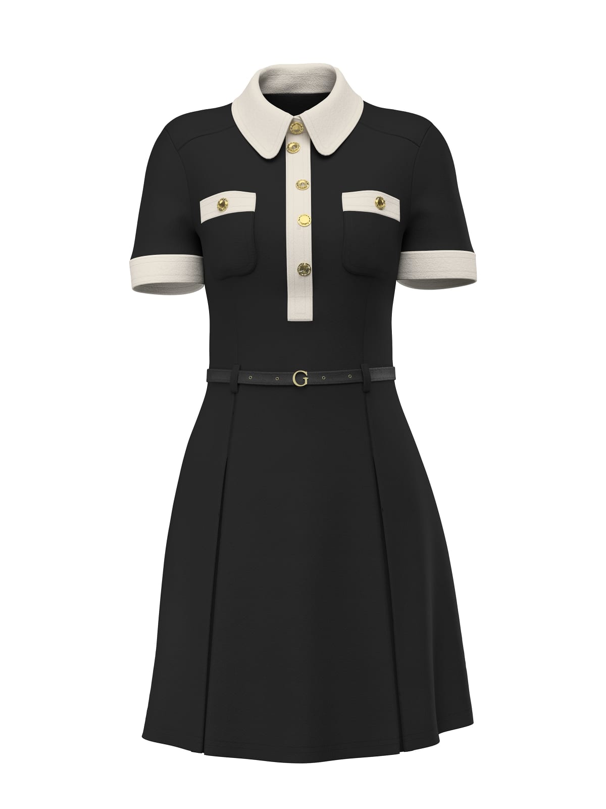 Abito Guess donna Claudie polo svasato manica corta