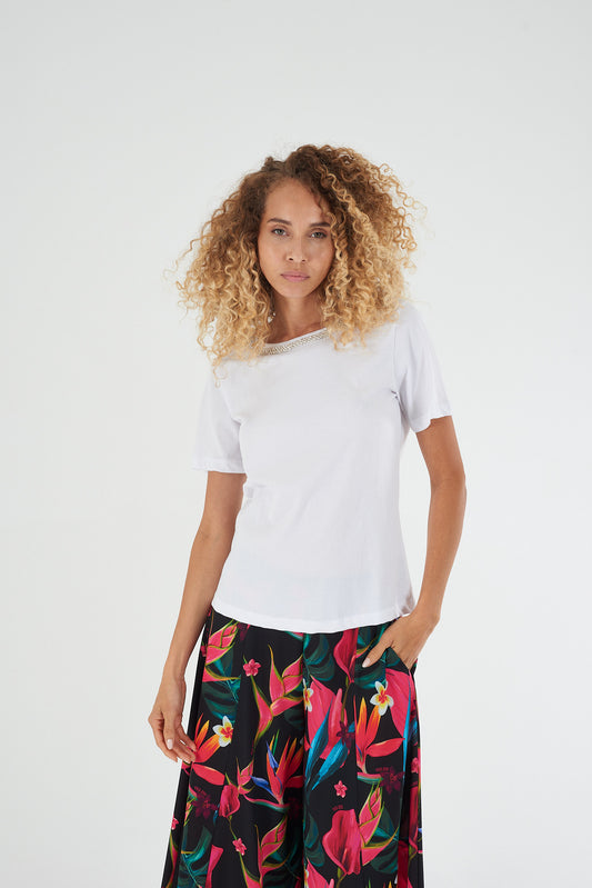 T-shirt donna YES-ZEE cotone con stampa