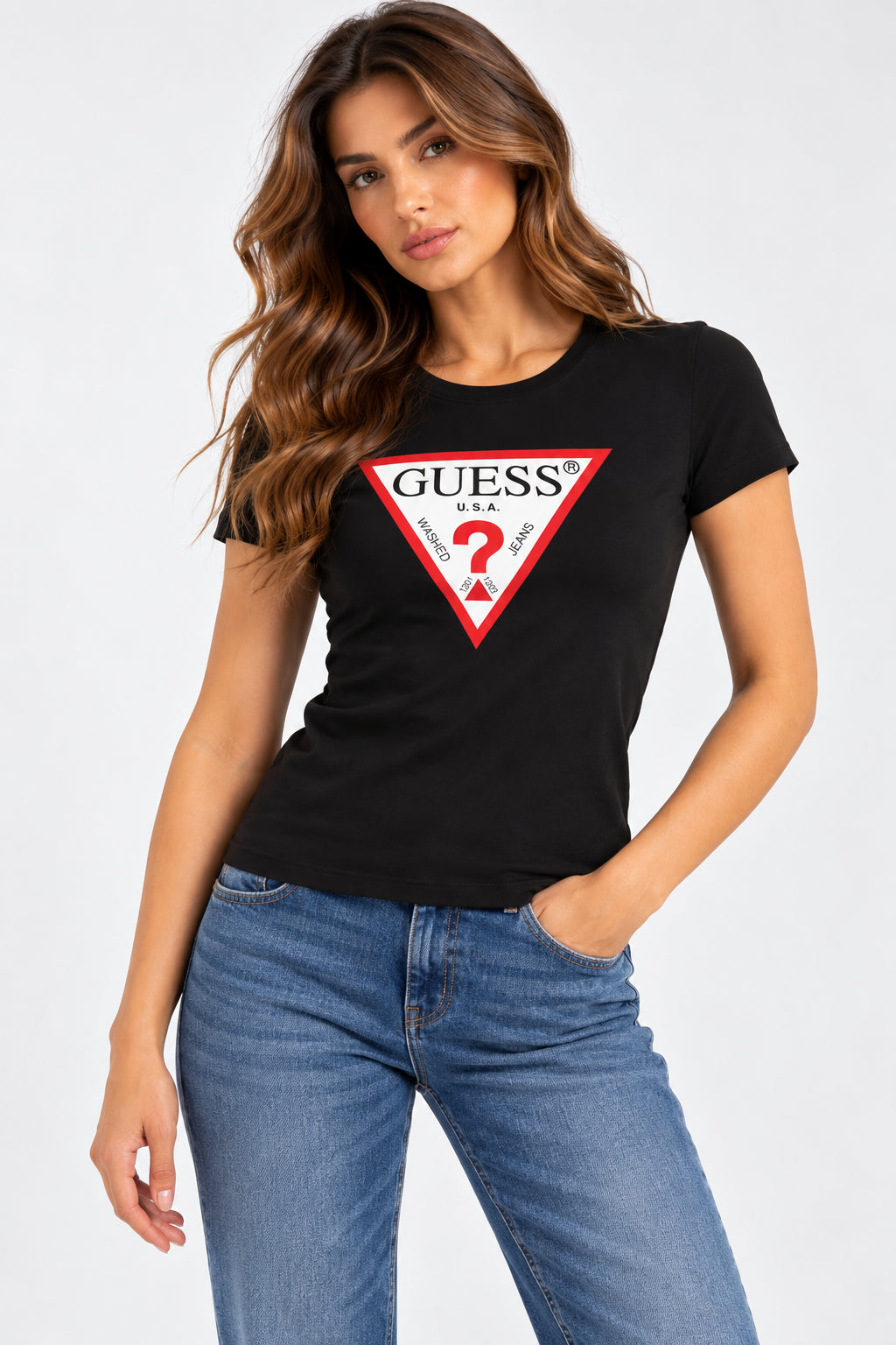 T-shirt Guess donna girocollo manica corta cotone original
