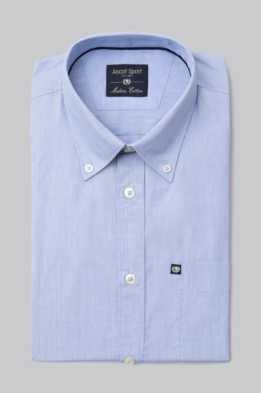 Camicia button down ASCOT uomo popeline cotone