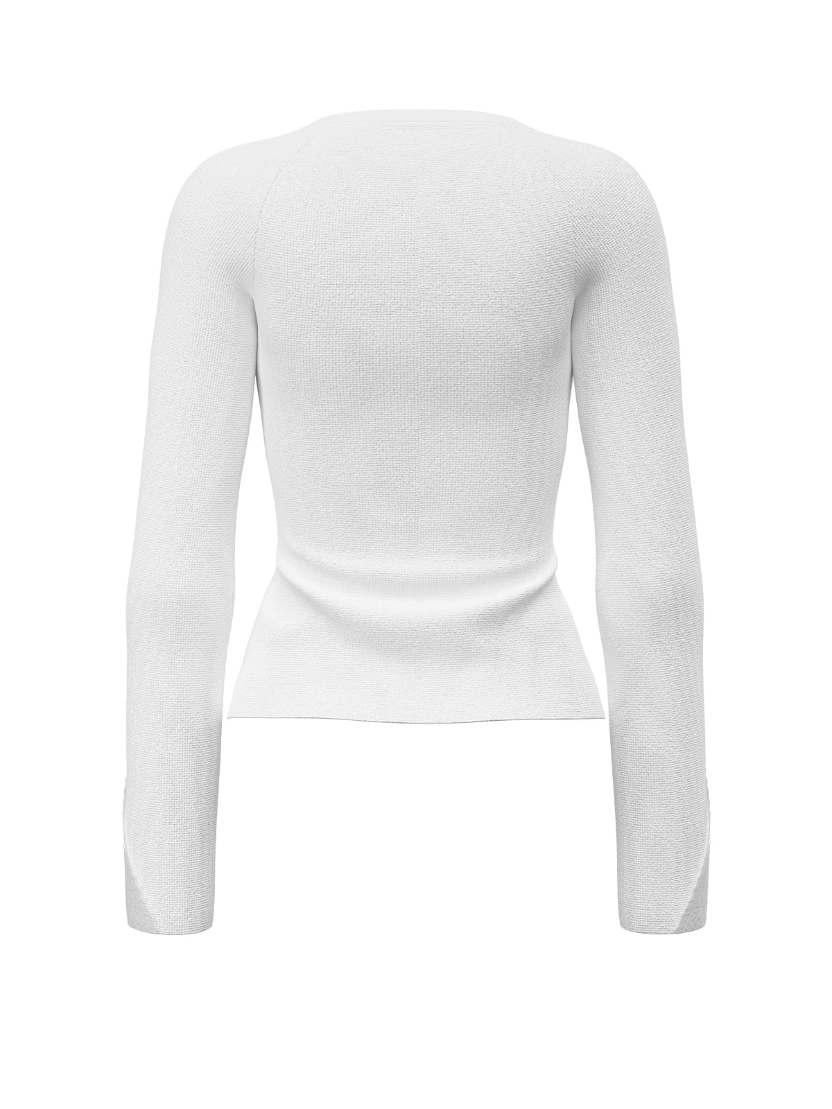Top manica lunga waffle Guess Jeans donna pizzo