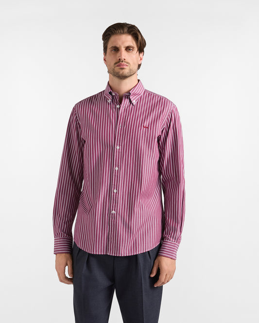 Camicia Harmont & Blaine uomo riga larga tinto filo