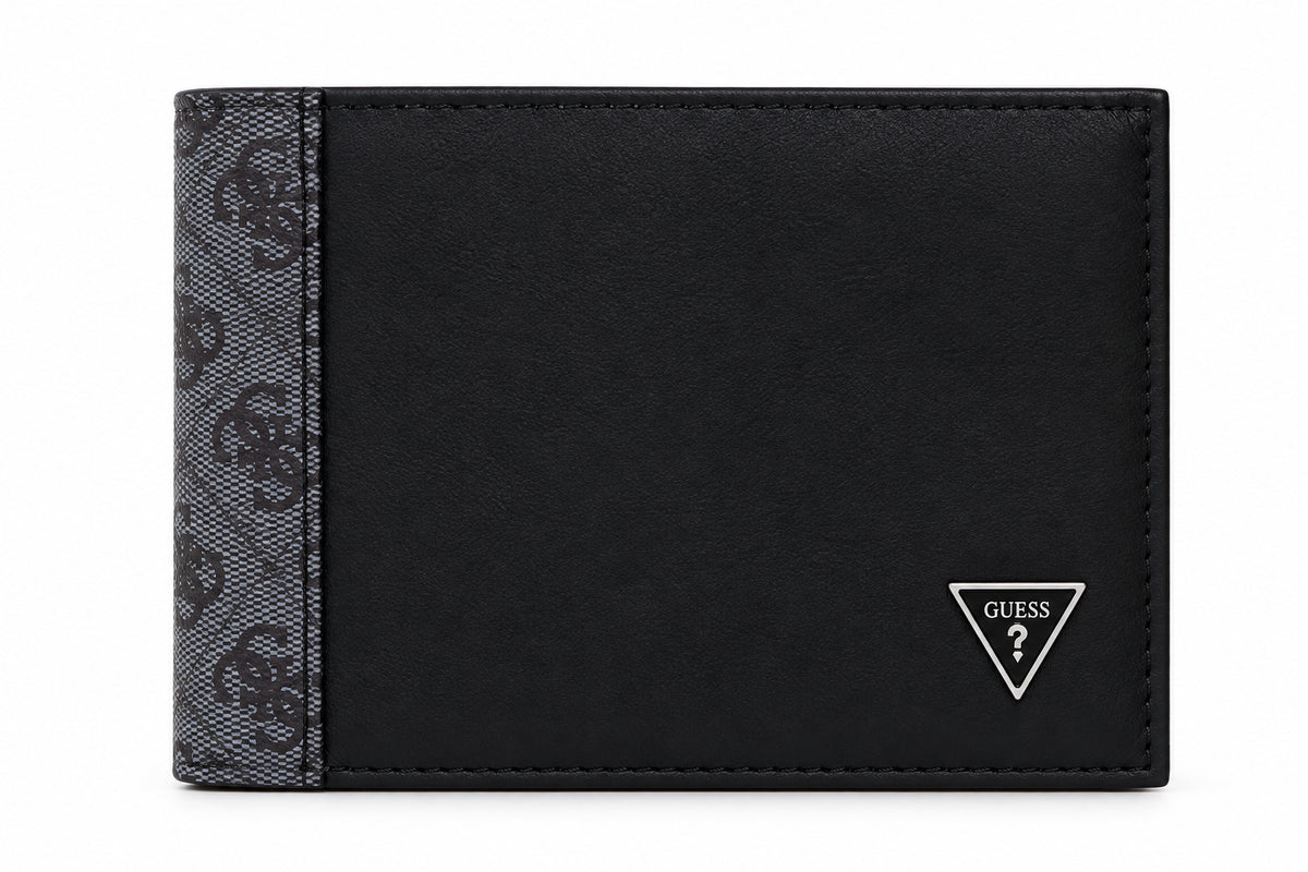 Portafoglio bifold compatto Guess uomo Sydney pelle
