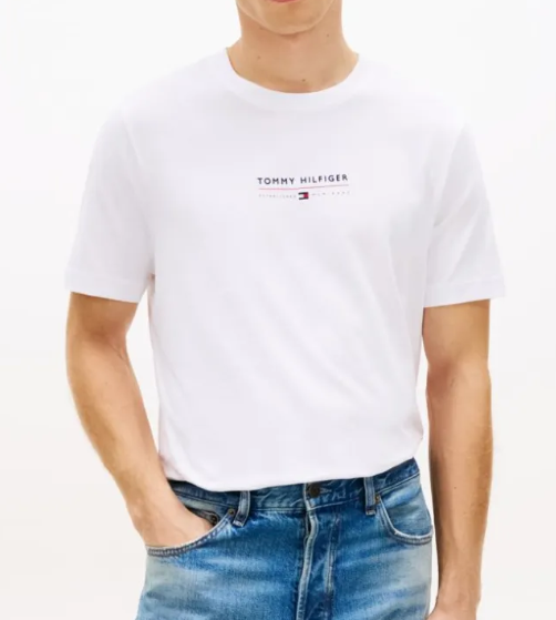 T-shirt Tommy Hilfiger uomo brand love regular cotone