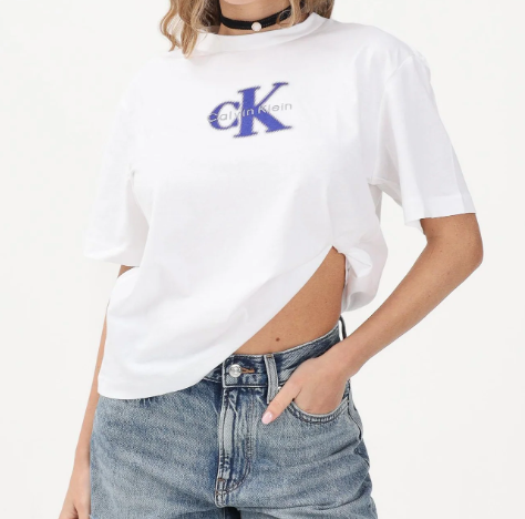 T-shirt baby tee CKJ donna graphic logo PE 2026