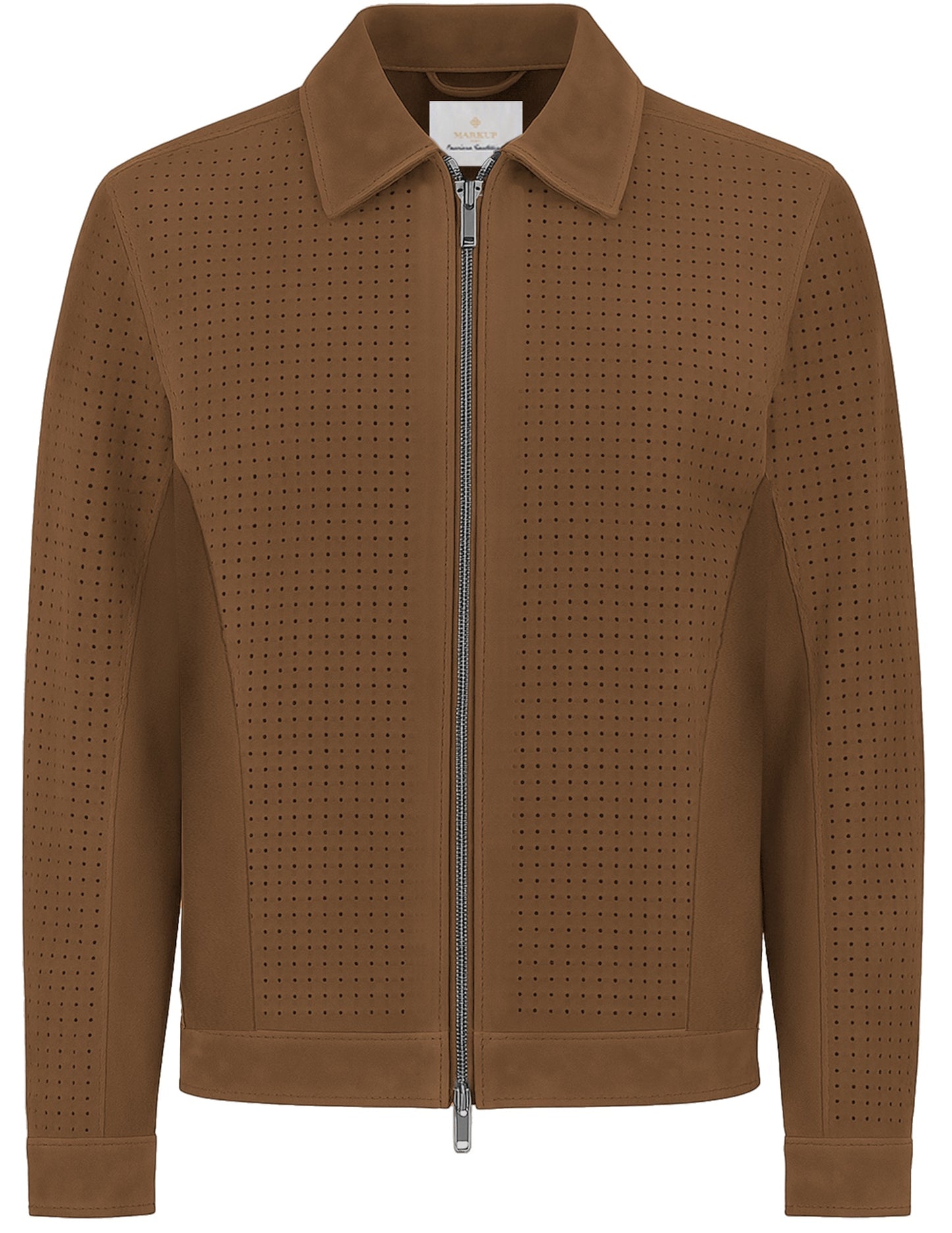 Overshirt MARKUP uomo effetto scamosciato traforata