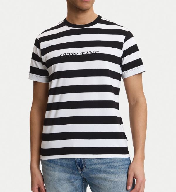 T-shirt Guess Jeans uomo cotone regular righe