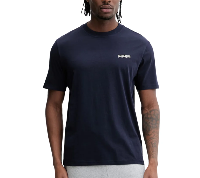 T-shirt logo Napapijri uomo cotone girocollo