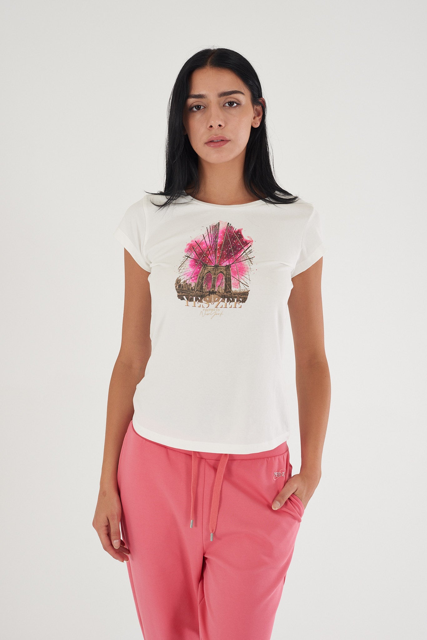 T-shirt YES-ZEE Donna manica corta stretch PE 2026